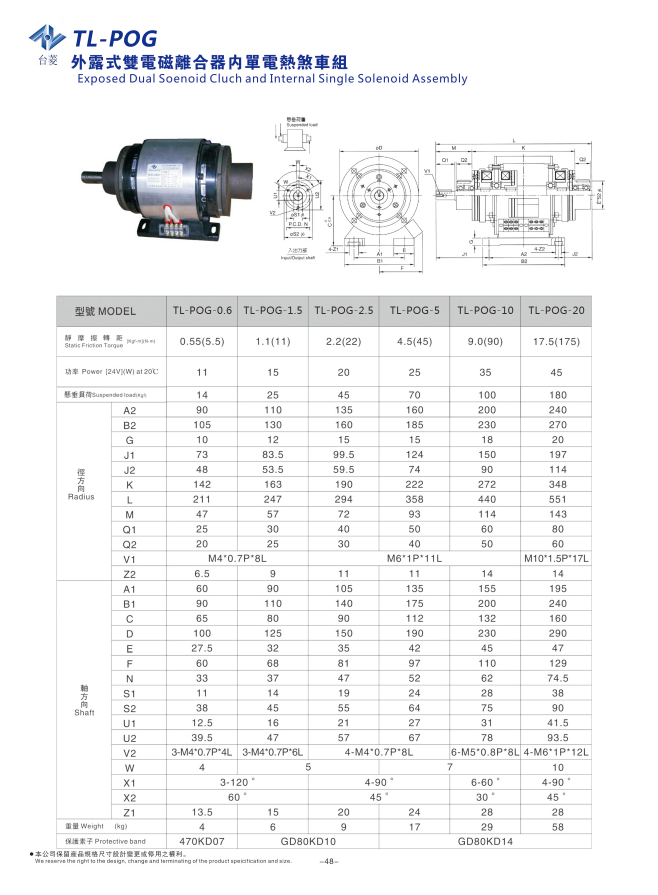 外露式雙電磁離合器單剎車組規(guī)格型號尺寸參數(shù)表 外露式雙電磁離合器單剎車組規(guī)格型號尺寸參數(shù)表